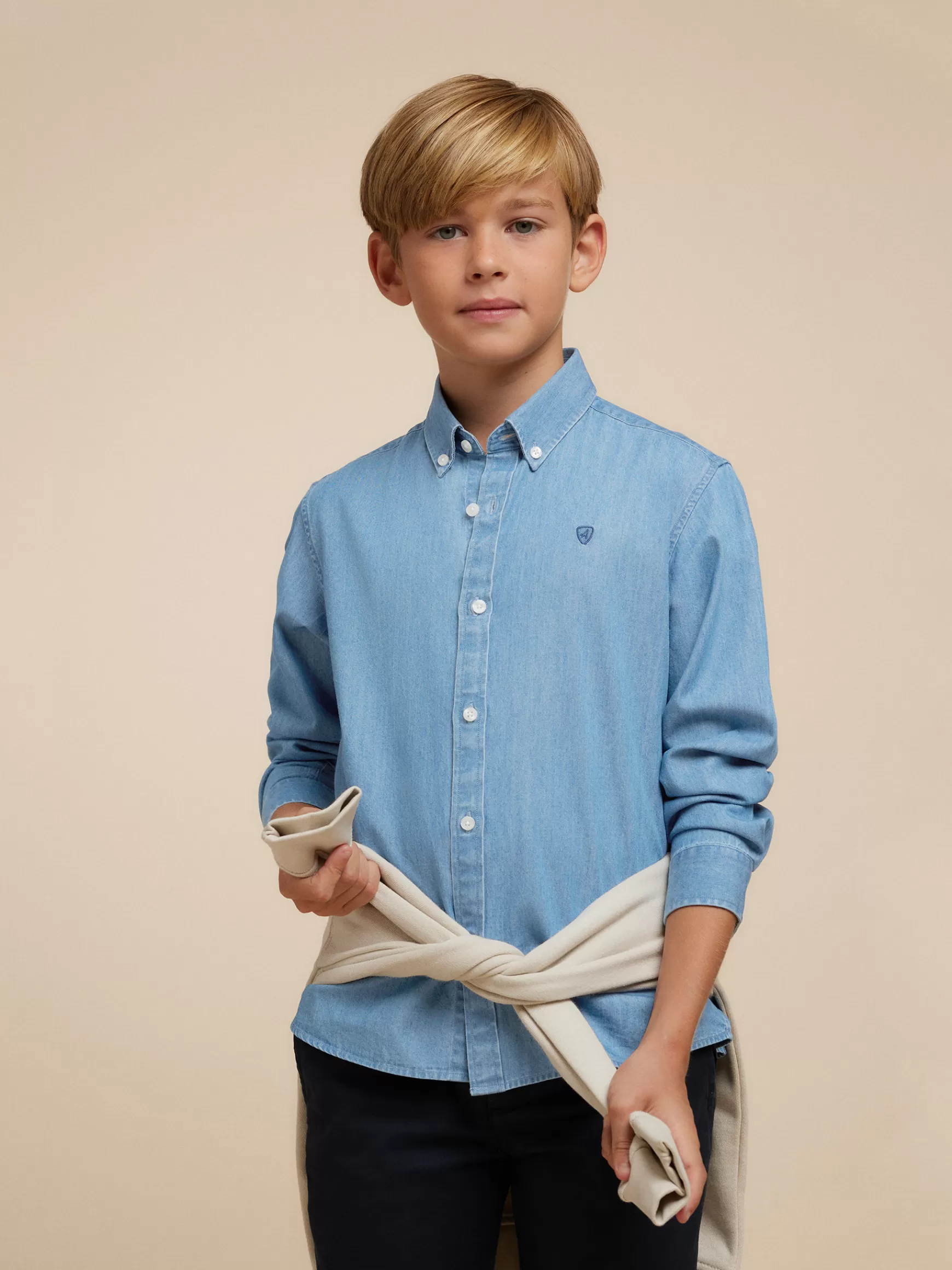 Alvaro Moreno Camisas<CAMISA DENIM KIDS