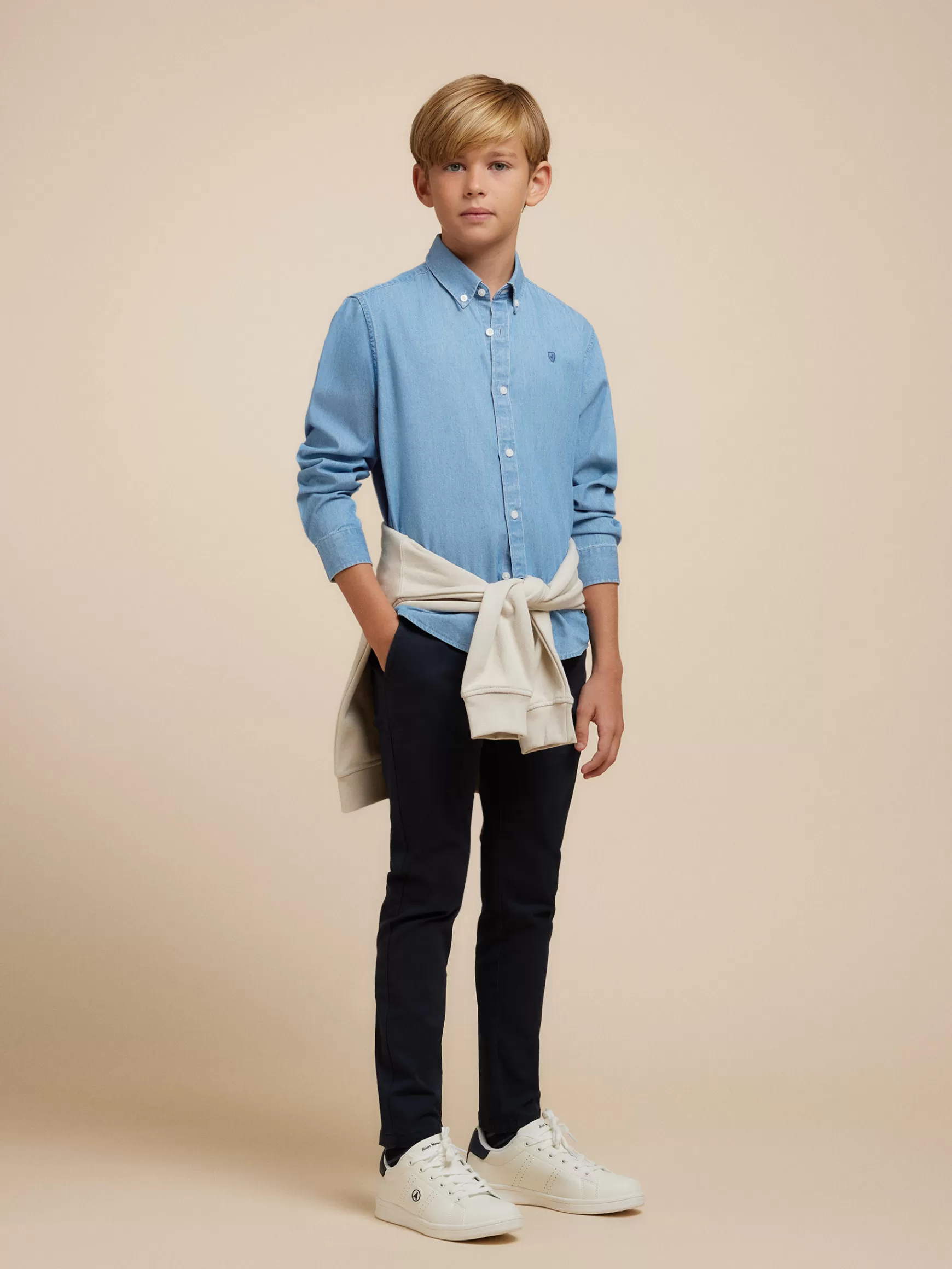 Alvaro Moreno Camisas<CAMISA DENIM KIDS