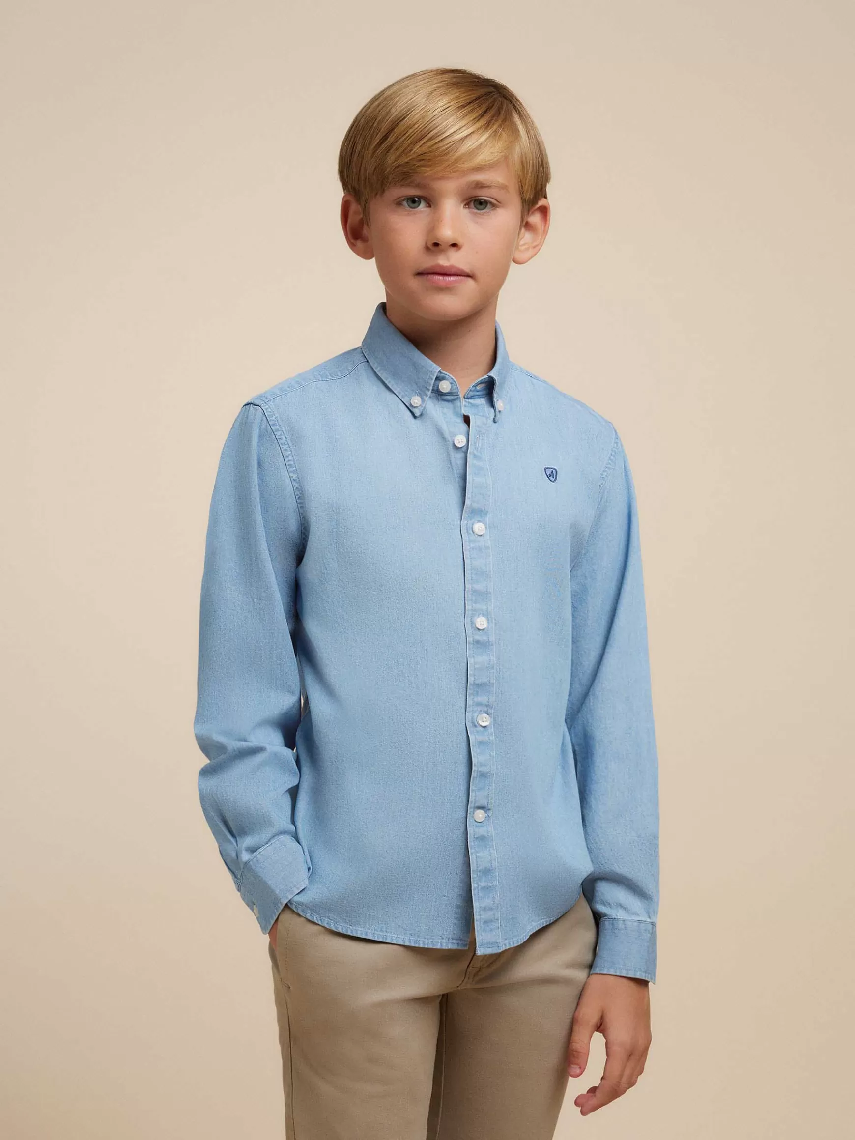 Alvaro Moreno Camisas<CAMISA DENIM KIDS