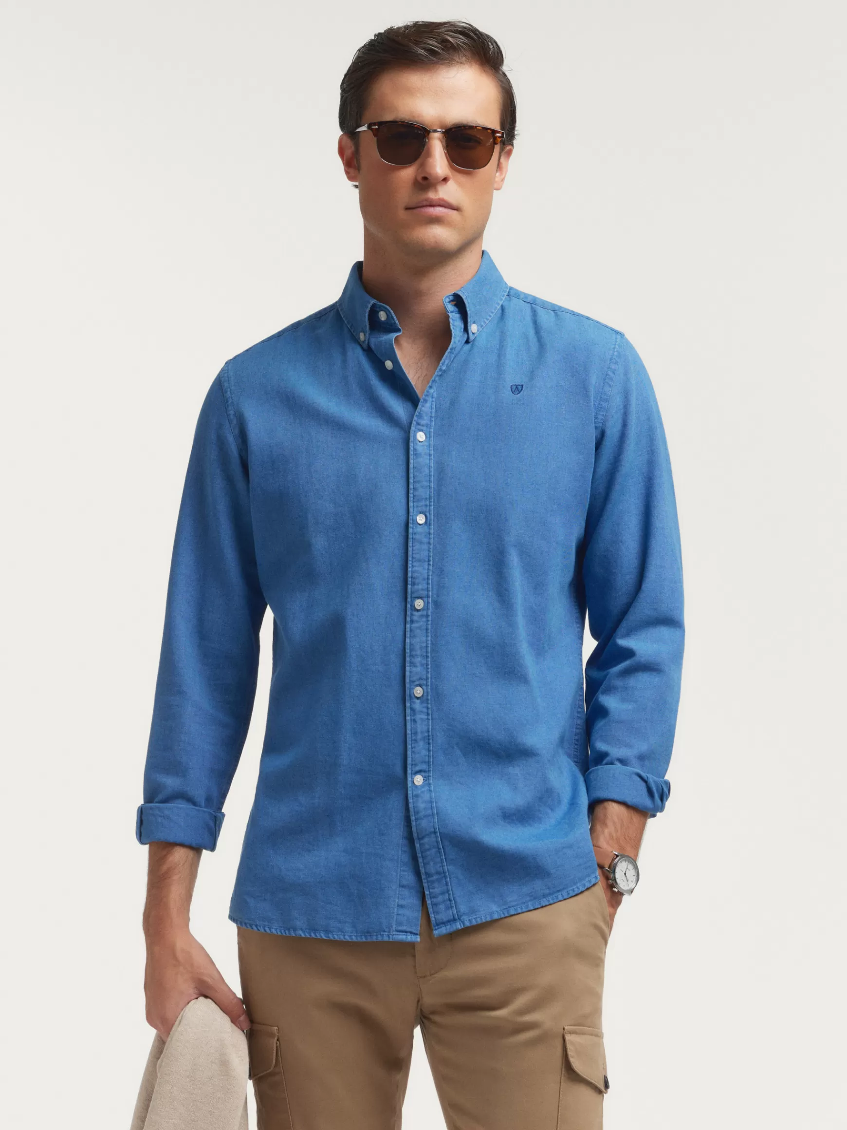 Hombre Alvaro Moreno Casual<CAMISA DENIM OXFORD