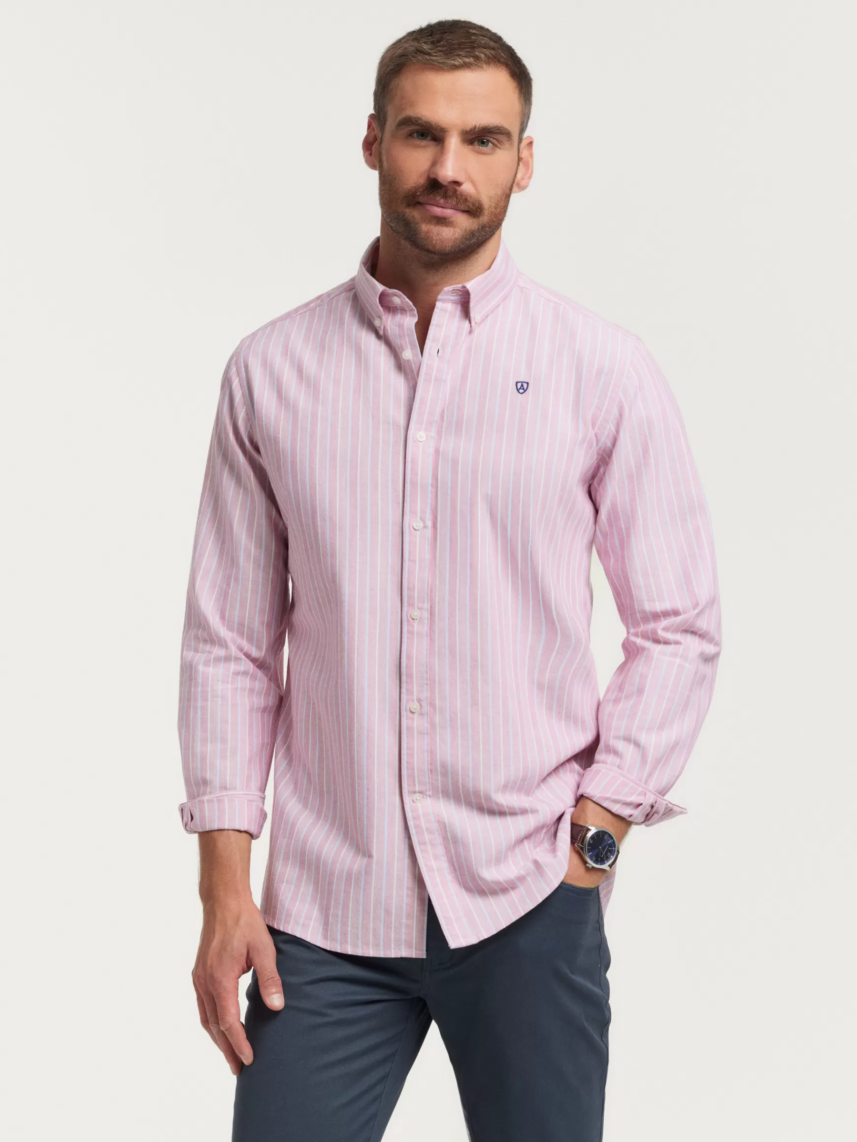 Hombre Alvaro Moreno Oxford<CAMISA OXFORD FANCY STR