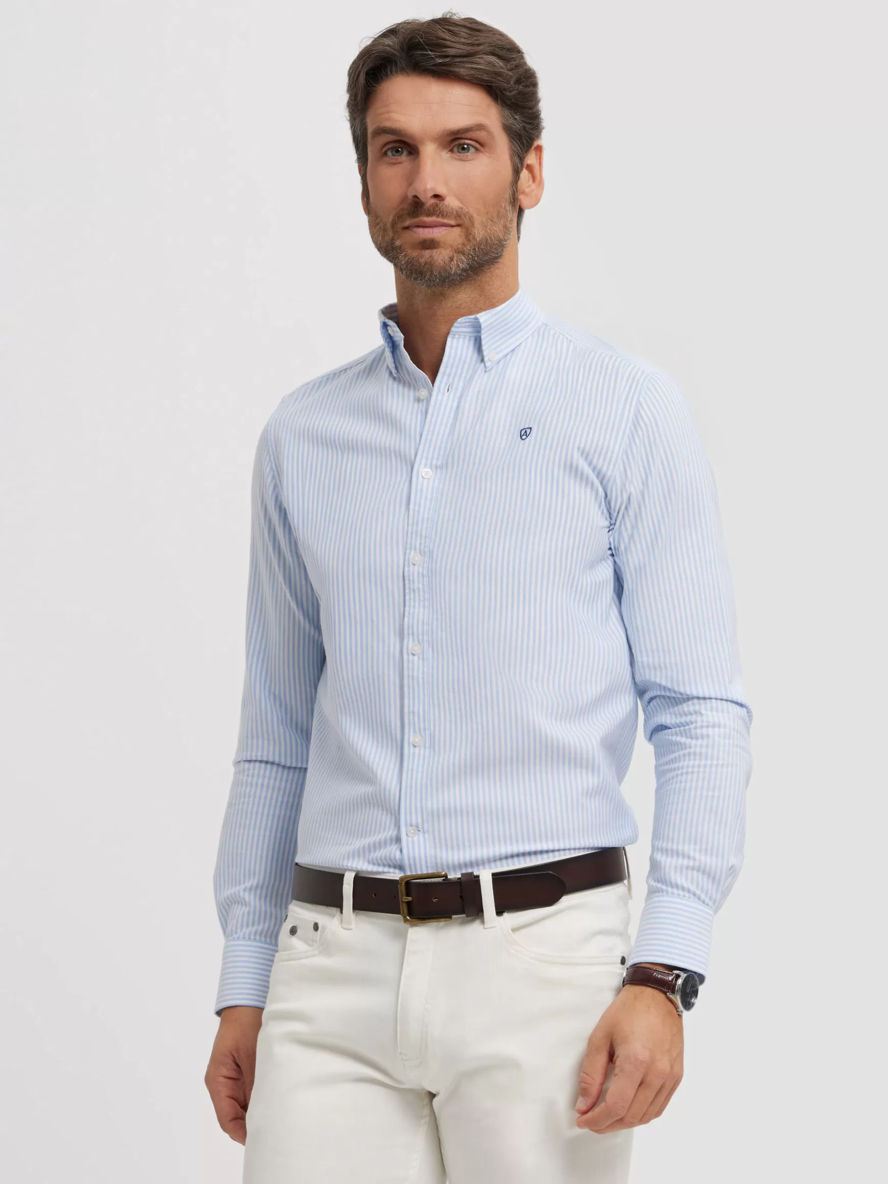 Hombre Alvaro Moreno Oxford<CAMISA OXFORD RAYAS BASIC