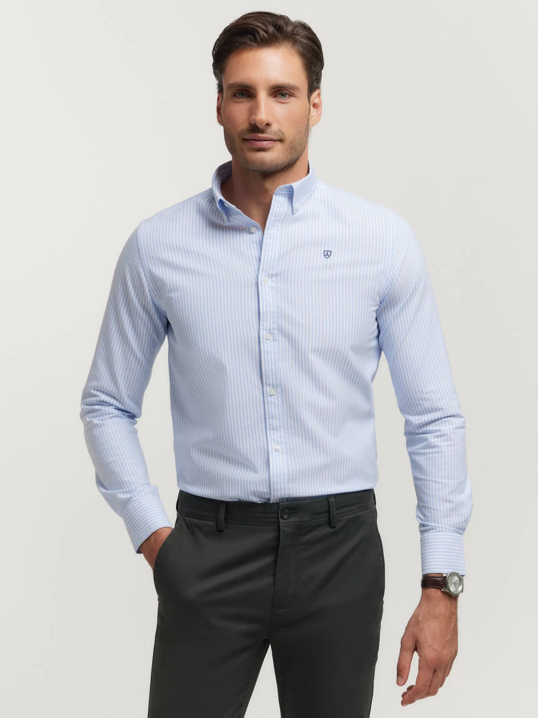 Hombre Alvaro Moreno Oxford<CAMISA OXFORD RAYAS