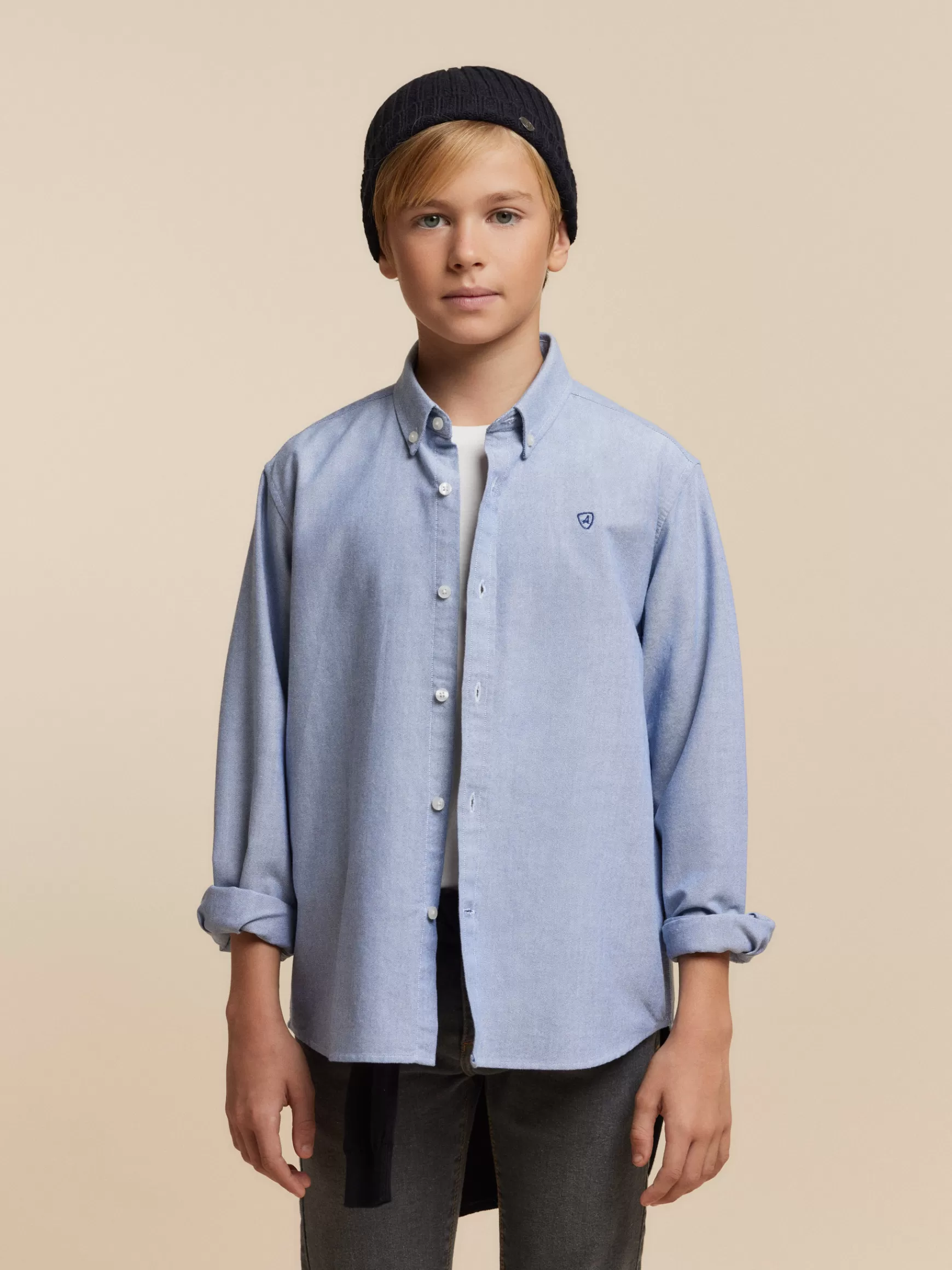 Alvaro Moreno Camisas<CAMISA OXFORD SOLID KIDS