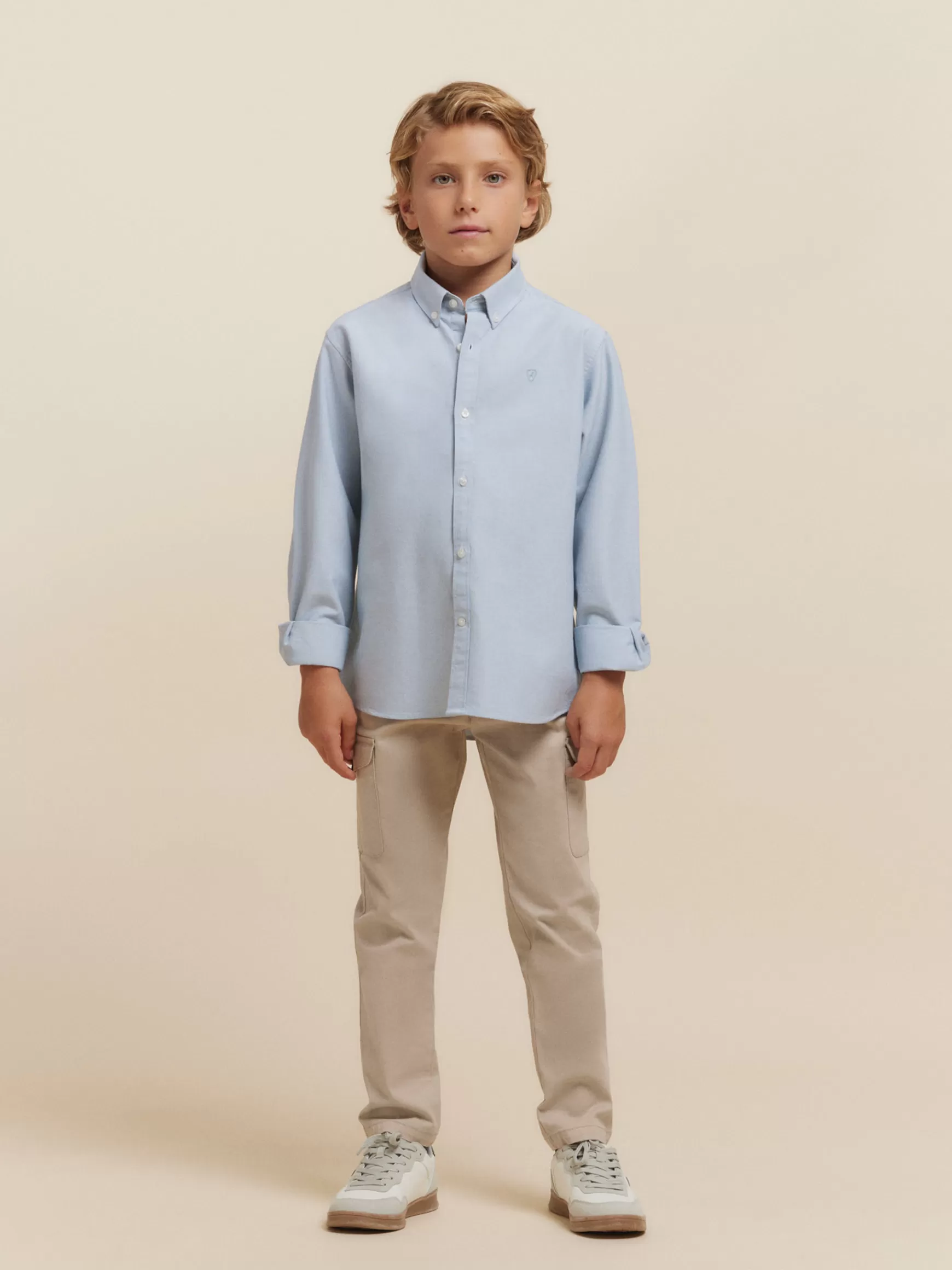 Alvaro Moreno Camisas<CAMISA OXFORD SOLID KIDS