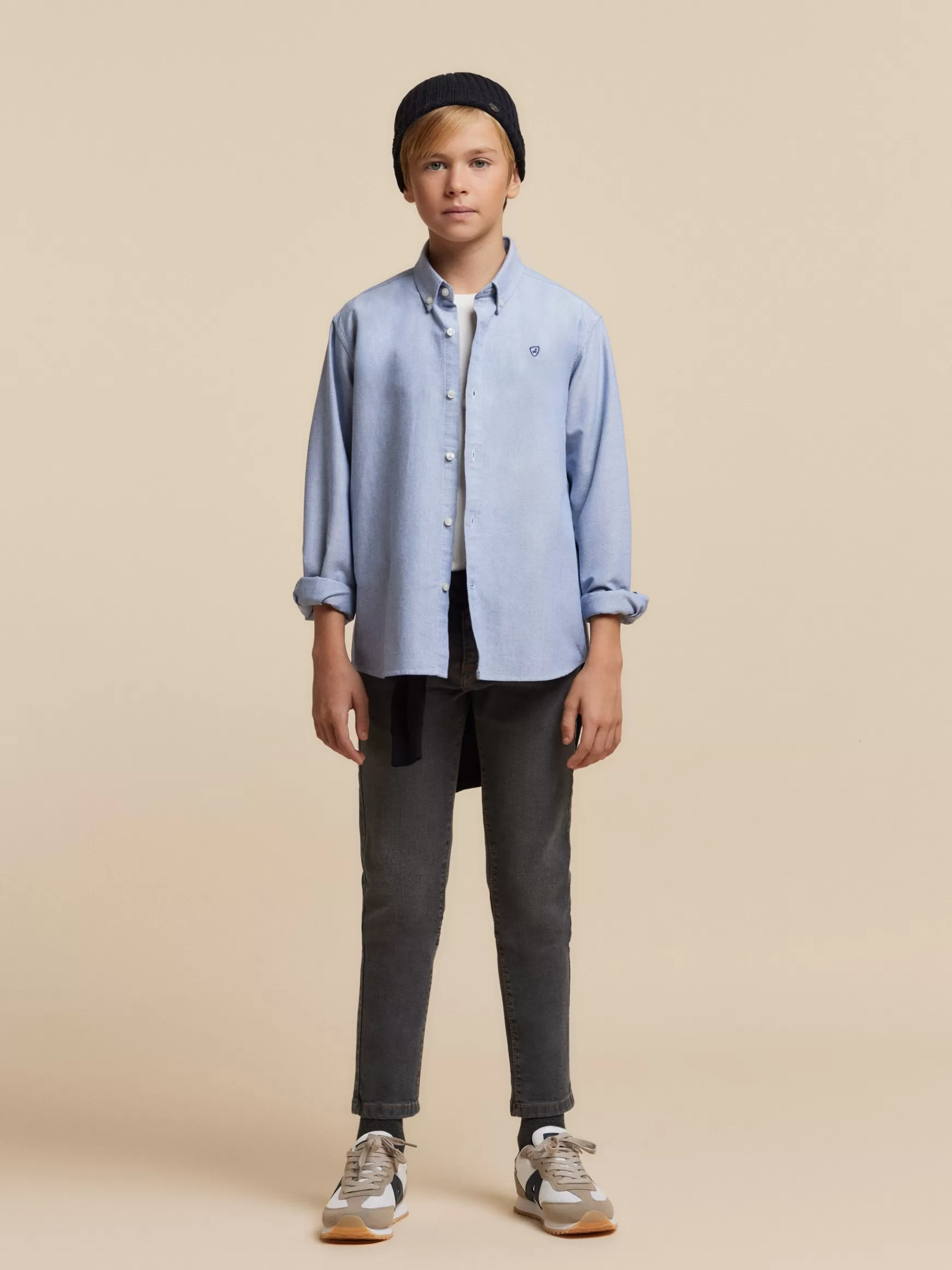 Alvaro Moreno Camisas<CAMISA OXFORD SOLID KIDS