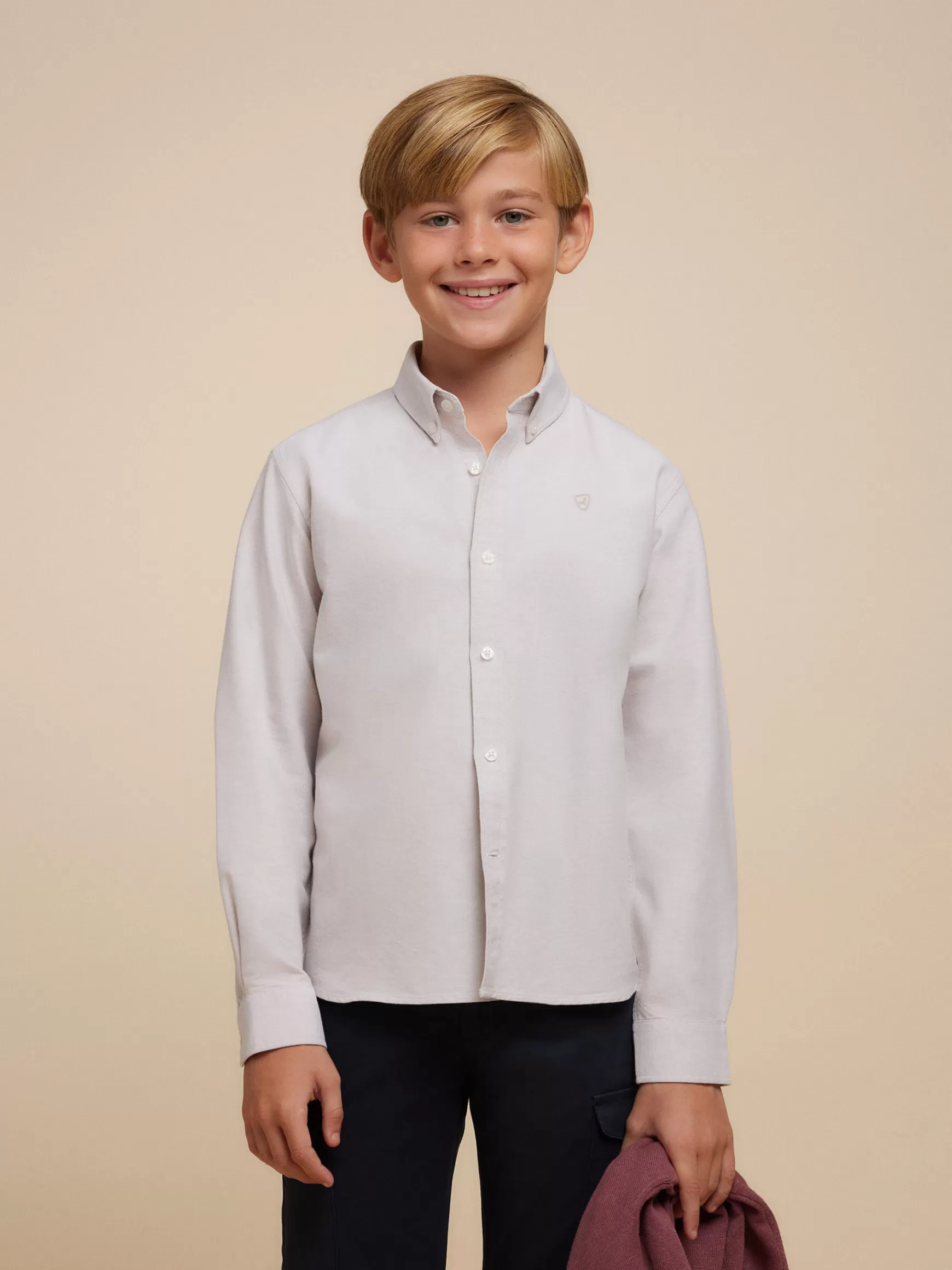 Alvaro Moreno Camisas<CAMISA OXFORD SOLID KIDS