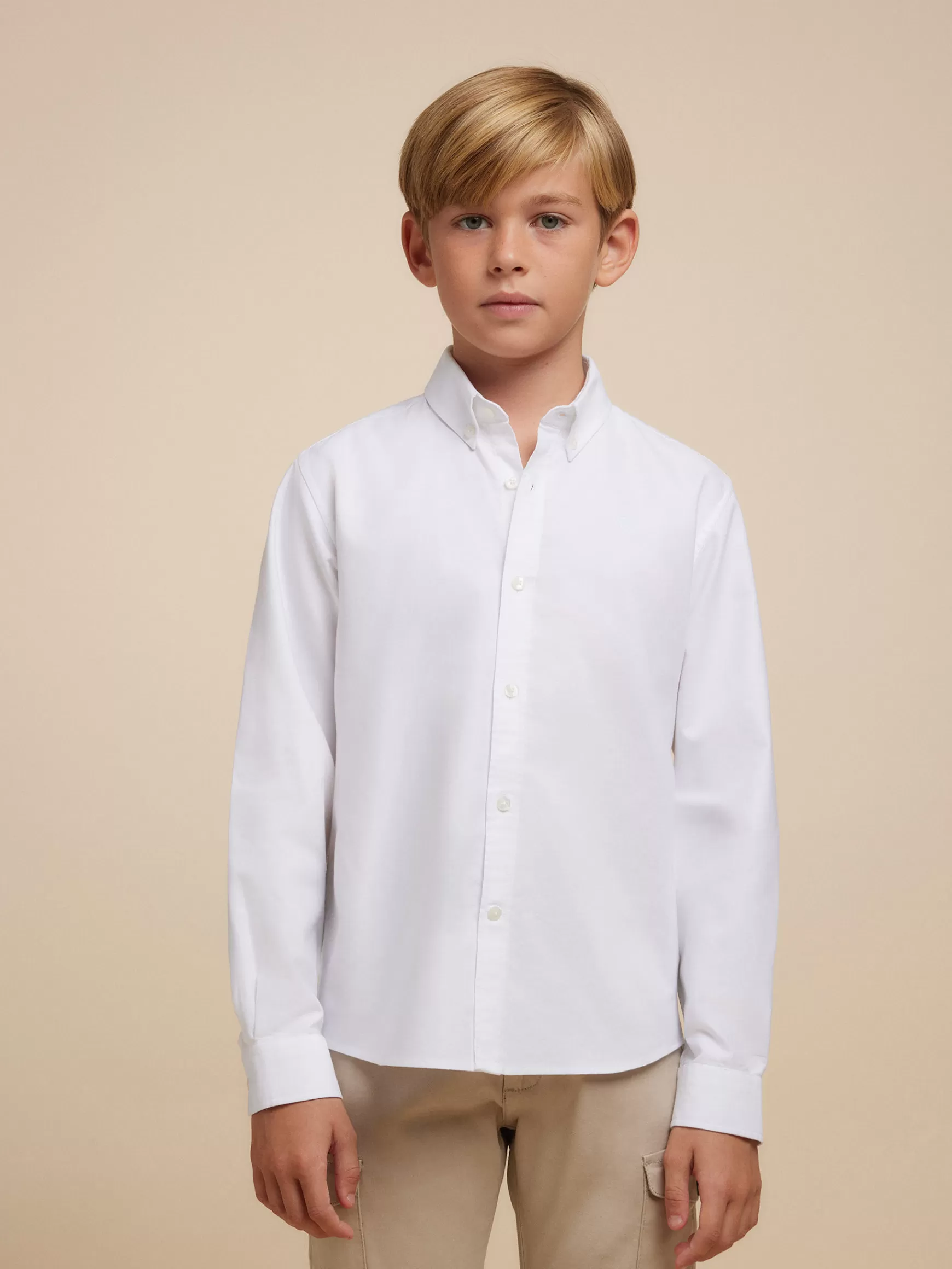 Alvaro Moreno Camisas<CAMISA OXFORD SOLID KIDS