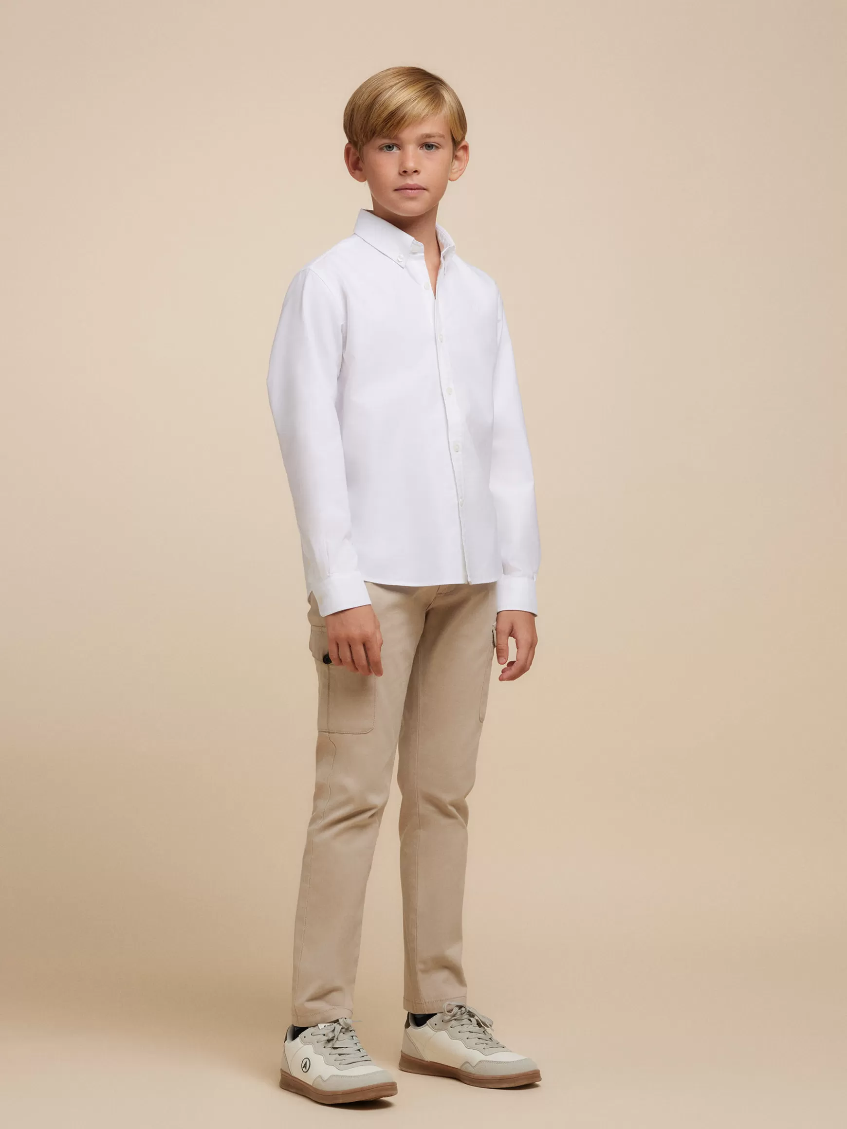 Alvaro Moreno Camisas<CAMISA OXFORD SOLID KIDS