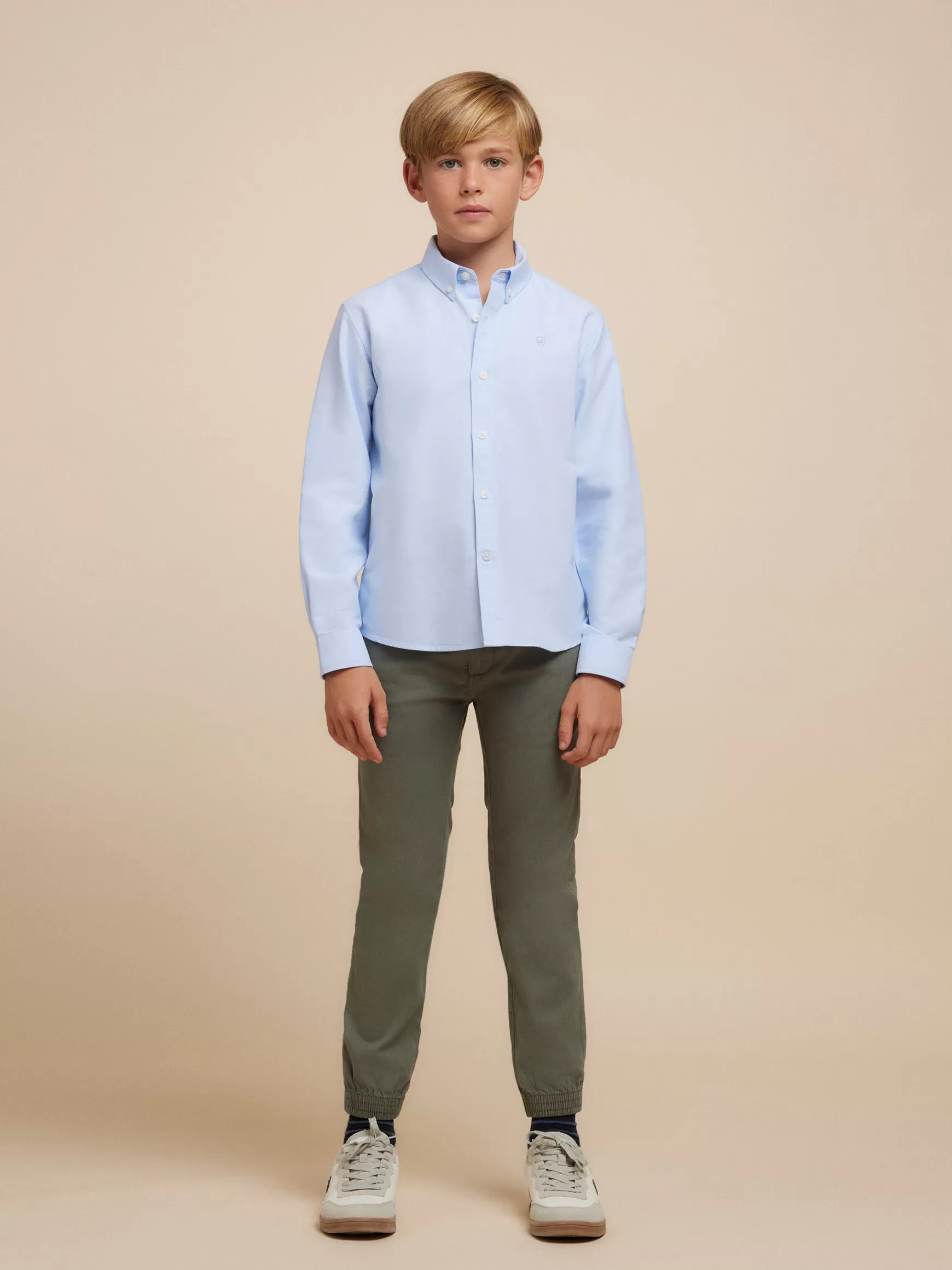 Alvaro Moreno Camisas<CAMISA OXFORD SOLID KIDS