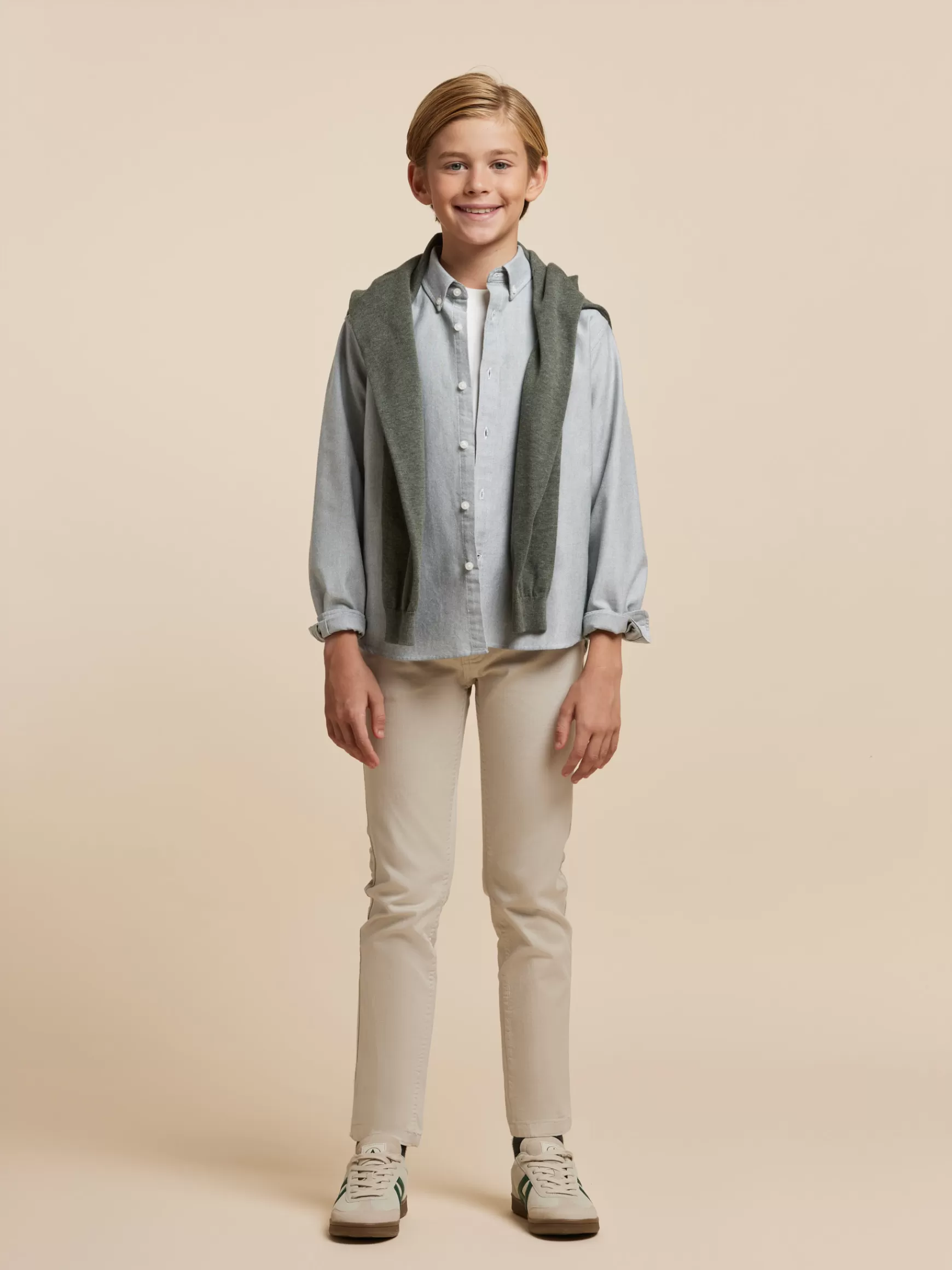 Alvaro Moreno Camisas<CAMISA OXFORD SOLID KIDS