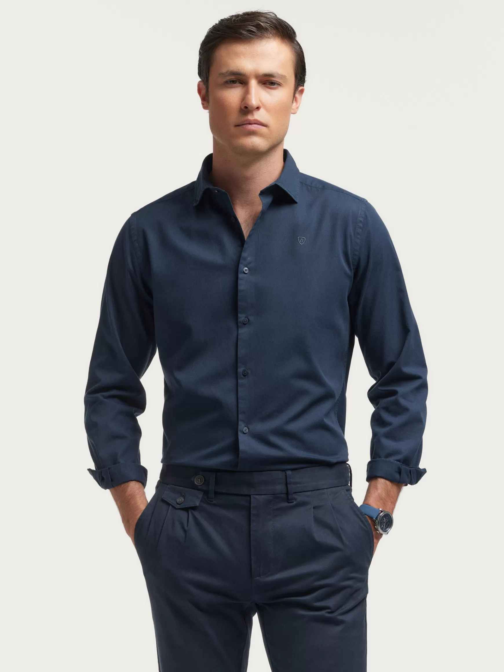 Hombre Alvaro Moreno Casual<CAMISA TWILL DYE