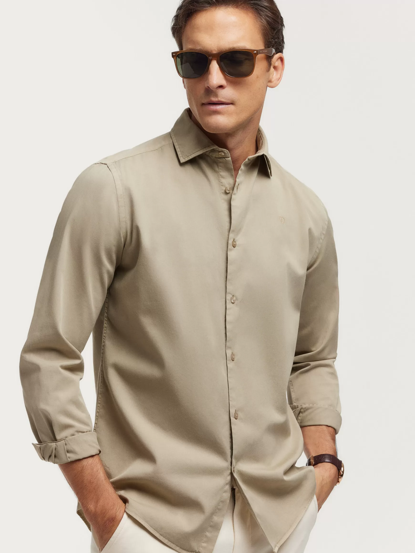 Hombre Alvaro Moreno Casual<CAMISA TWILL DYE