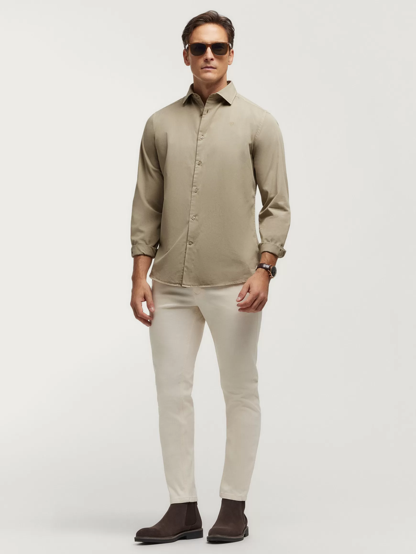 Hombre Alvaro Moreno Casual<CAMISA TWILL DYE