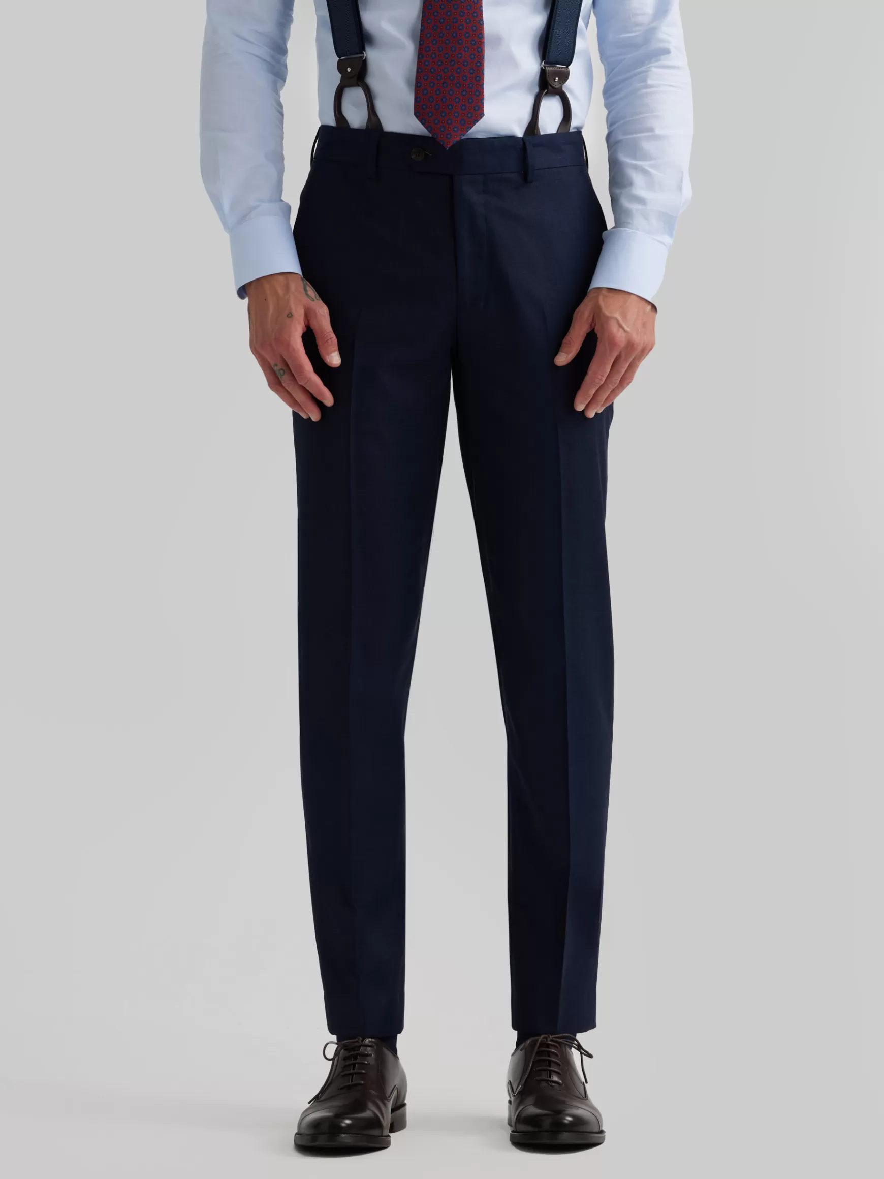 Hombre Alvaro Moreno Trajes | Trajes<PANTALON FIL A FIL CRUZADO