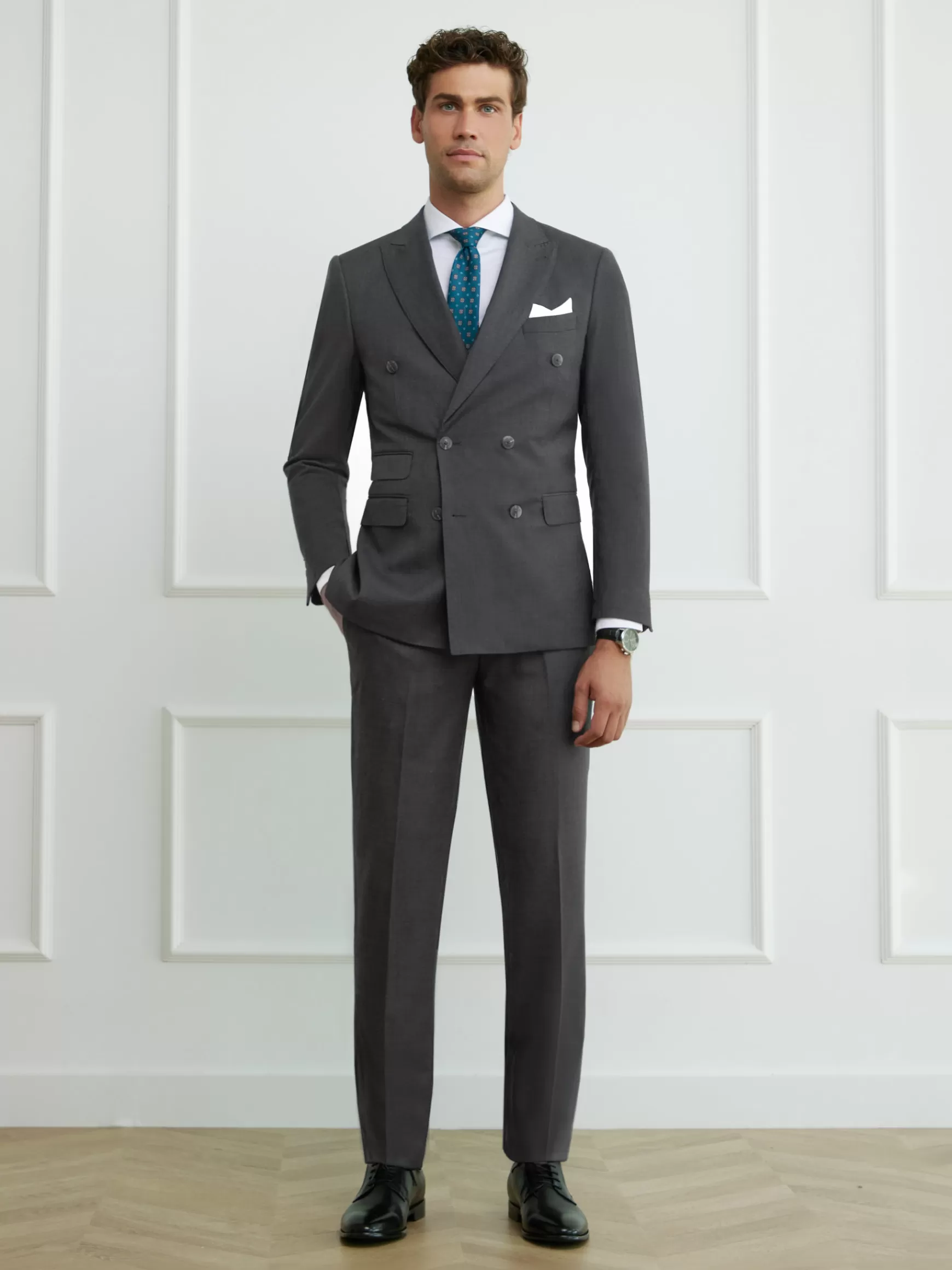 Hombre Alvaro Moreno Trajes | Trajes<PANTALON FIL A FIL CRUZADO