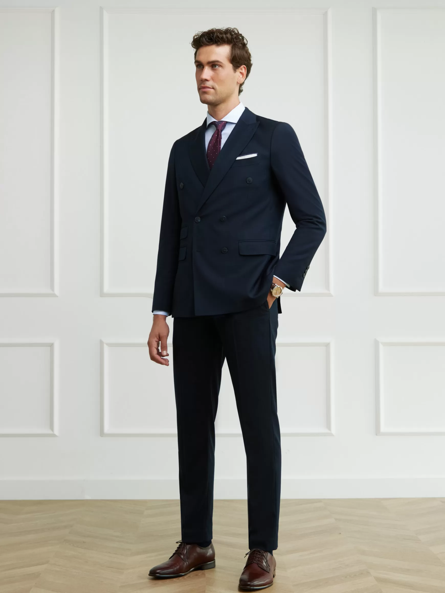 Hombre Alvaro Moreno Trajes | Trajes<PANTALON TWILL CRUZADO