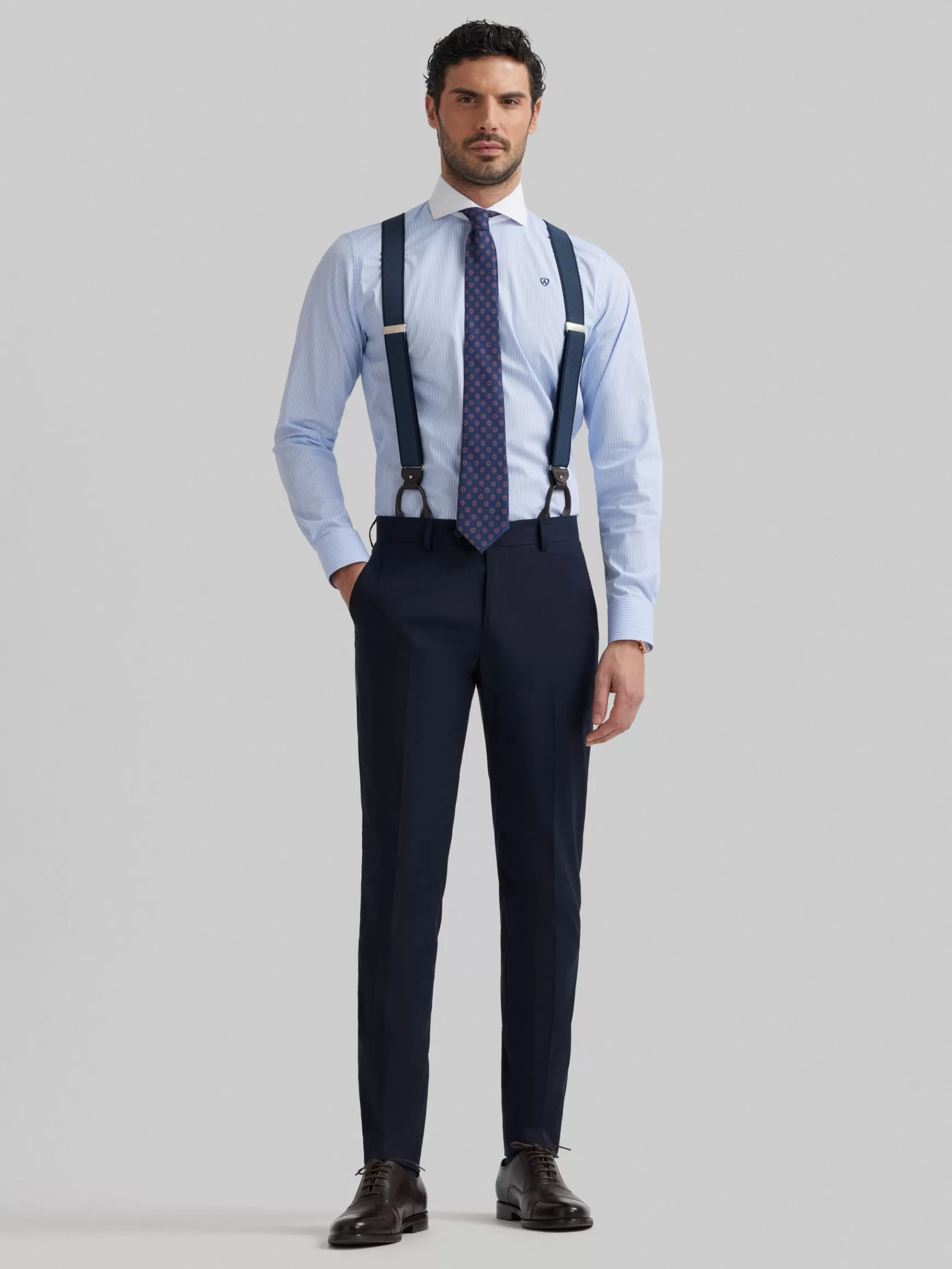 Hombre Alvaro Moreno Trajes | Trajes<PANTALON TWILL CRUZADO