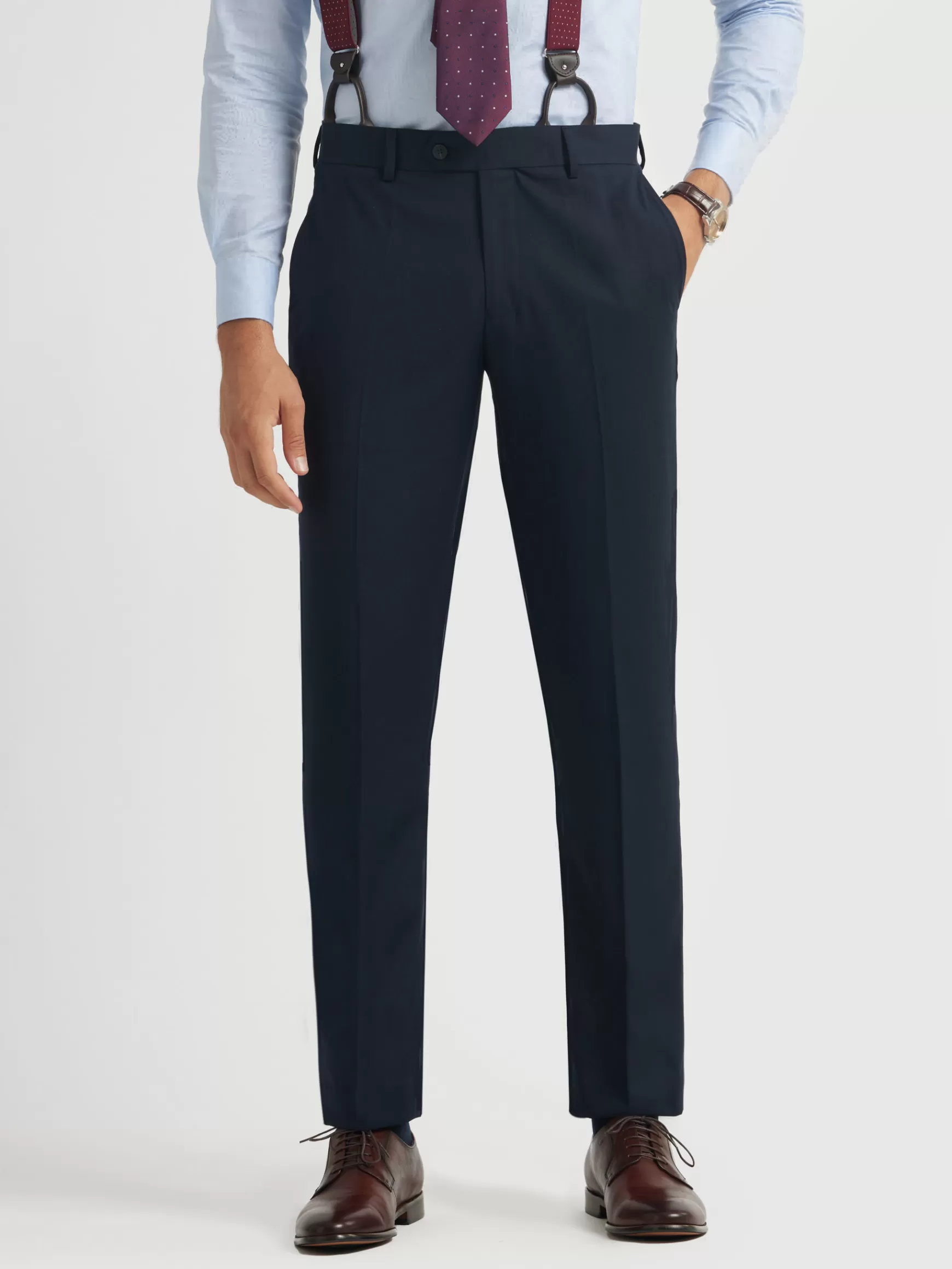 Hombre Alvaro Moreno Trajes | Trajes<PANTALON TWILL CRUZADO