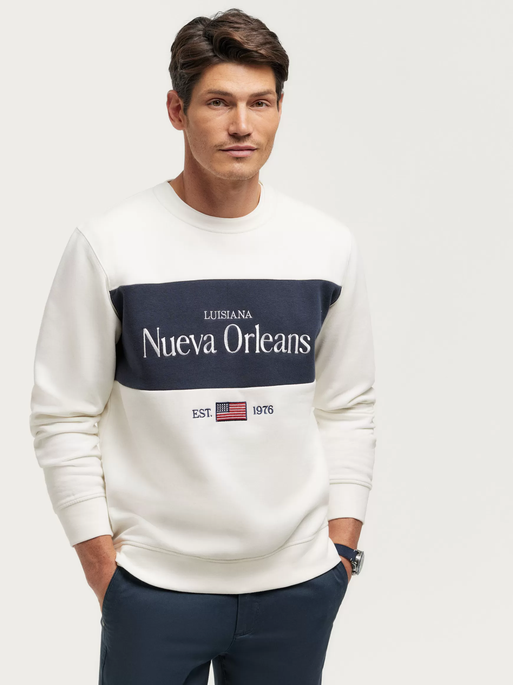 Hombre Alvaro Moreno Sudaderas<SUDADERA ORLEANS